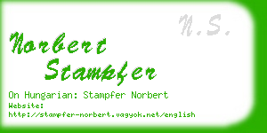 norbert stampfer business card